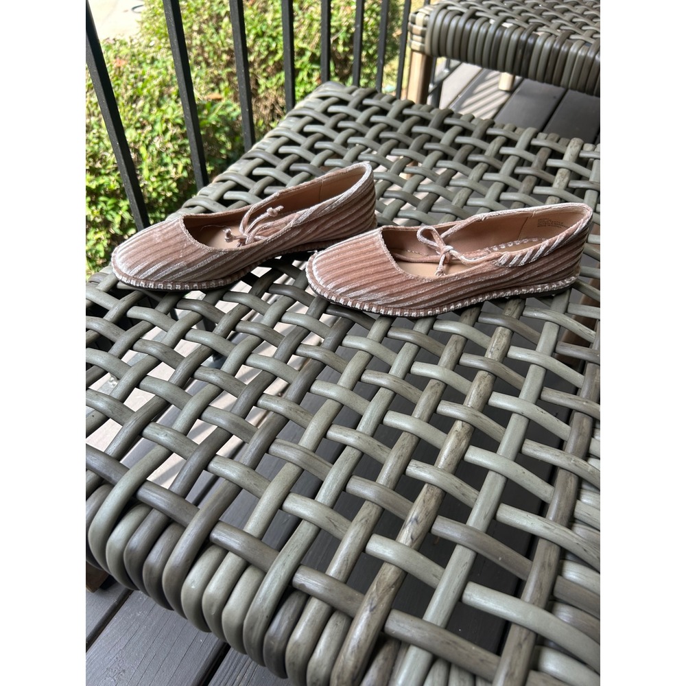 NEW Coconuts by Matisse Gerry Ballet Flats Velvet‎ Tan Ribbon Tie Size 7 - Picture 5 of 10